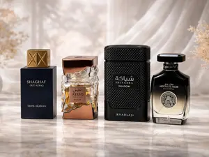 Luxury Oud & Fresh Fragrance Bundle - Shaghaf Oud Azraq, Ateeq, Shiyaaka Shadow & Absolute Noir