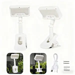 Clip On Solar Lights for Outside-600 Lumens Motion Sensor Light for Fence, Gutter & Yard| 3 Smart Modes,Weatherproof IP65, Wide 120°Detection waterproof led portable garage Adjustable Outdoor Lighting solar lights outdoor