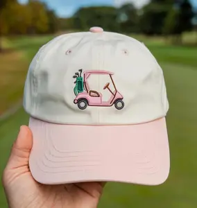 Golf Cart Embroidered Hat, Golf Girlie Embroidery Cap, Golf Gift For Her, Golf Birthday Gift For Girl, Golf Lovers Gift, Golf Club Hat