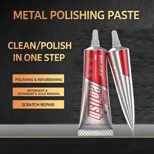 50ML/120ML Metal Polish Paste, Solid Stainless Steel Polishing Cream, Jewelry Lens Brightener, Watch Cleaner, Copper Aluminum Polish