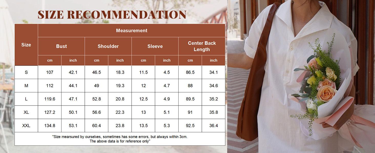 Zeagoo Women's Cotton Shirt Dress Summer Casual Short Sleeve Button Down Beach Cover Up Shirts with Pockets