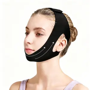 Adjustable V Face Lifting Mask, Effective Double Chin Reduction, Tightening Facial Skin, Breathable Skincare, Reusable Shaping Bandage