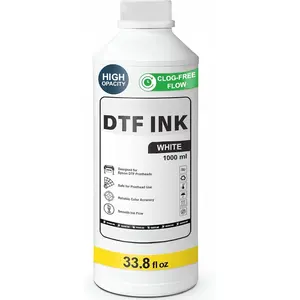 DTF Ink White 33.8 fl oz (1000 ml) Refill - High Opacity, Clog-Free Formula - Compatible with  DTF Printheads Including I3200, XP600, L1800, ET8550 - Reliable Color Accuracy & Smooth Ink Flow