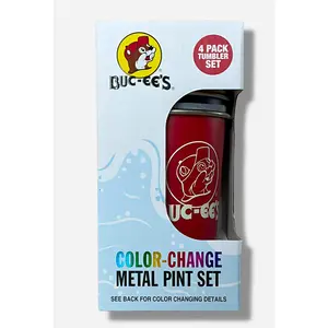 Buc-ee's Color Change Metal Pint Set