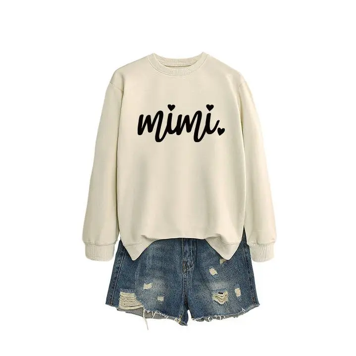 Sand colored hoodie（Black font）