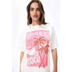 H&M Oversized print-motif T-shirt