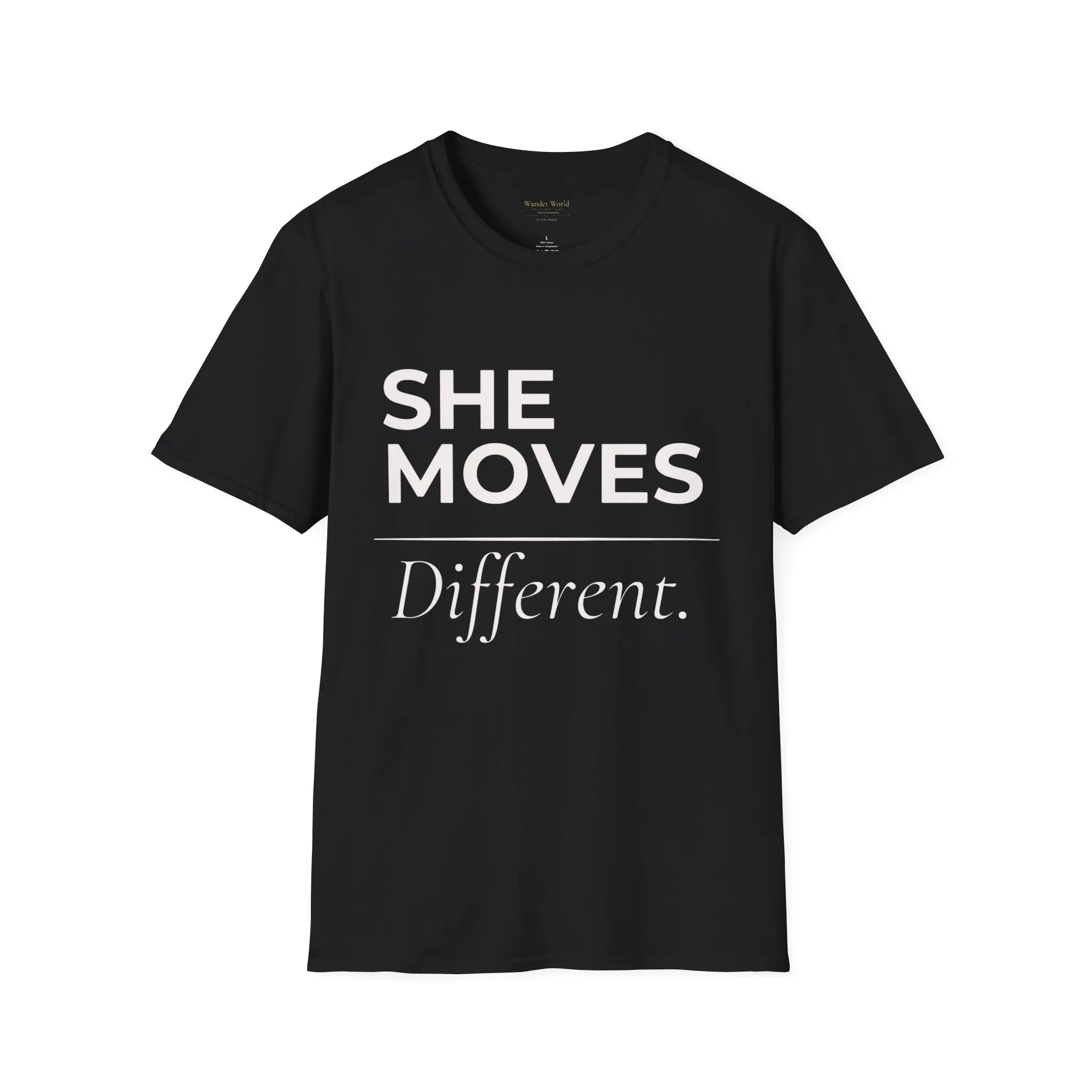 She Moves Different Shirt | I Am She Tee | Black Women Travel | She Wanders Worldwide | Gift for Travelers | Empowerment Shirt