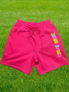 Hot Pink This World Needs Jesus Shorts