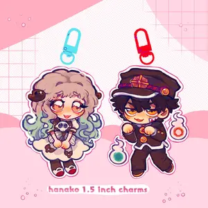Toilet Bound Hanako Kun Acrylic Keychains, Cute Anime Keychain, Tbhk Anime CharmCute Acrylic Keychain, Unique Gifts, Cute Acrylic Keychains Perfect for Fans & Collectors, Bag Accessories, Kawaii Merch Gifts, Chibi Designs For Fans And Collectors