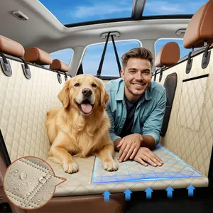 Benazcap 600D Heavy Duty Dog Car Seat Cover for Back Seat 2026 Upgraded Hard Honeycomb Bottom Waterproof Scratch Proof Nonslip Hammock for SUVs Holds 600lbs Secure & Comfortable