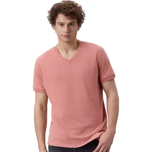 Mega Tshop Unisex V-Neck Short Sleeve T-Shirt 3.8 oz 100% Cotton OE Yarn Fabric Casual Plain Breathable Regular Fit Summer Menswear Top - Tshirt, Clothes