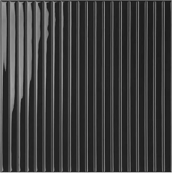 Select 5 Pack Peel and Stick Backsplash Tiles, Vinyl Self Adhesive Back Splash Stick OnTiles for Kitchen & Bathroom, Linear Design 12” x 12” Wall Tiles, Black