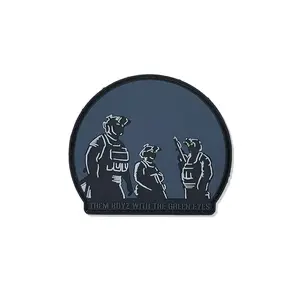 Them Boyz Patch - Graphic Design Featuring Three Characters with Text "THEM BOYZ WITH THE GREEN EYES"