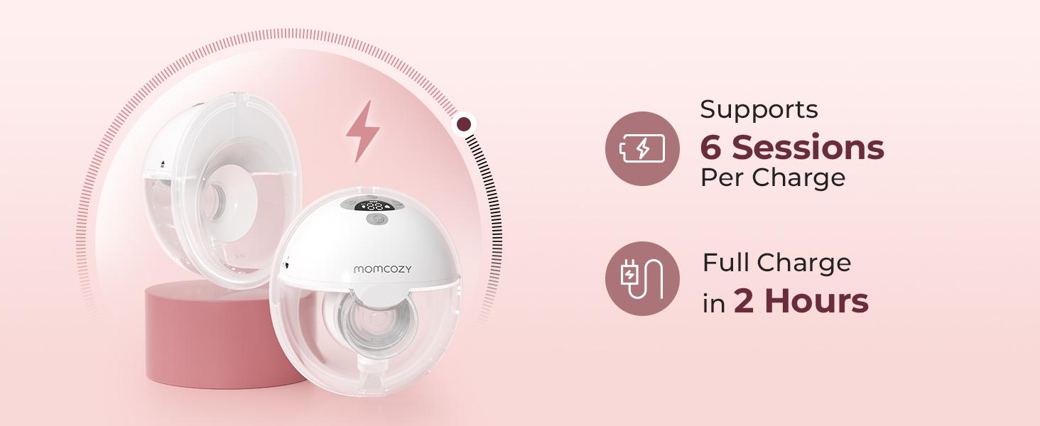 Momcozy KleanPal Pro Baby Bottle Washer BS03 & Momcozy Breast Pump Hands Free M5 Cozy Red 2 Count
