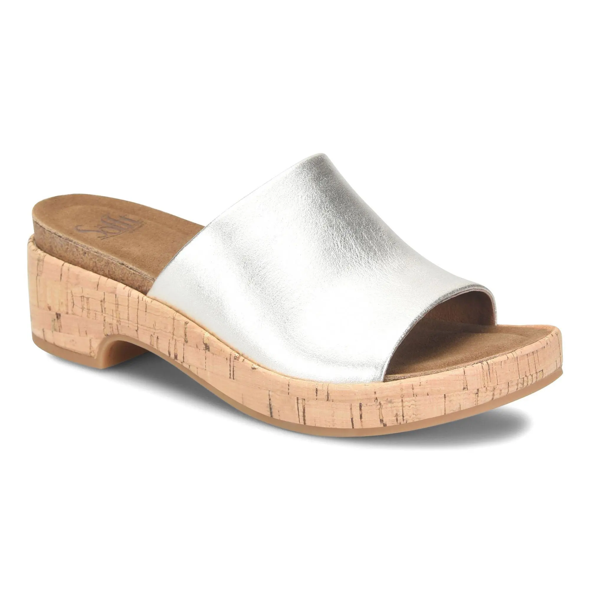 Sofft Leather Slide Cork Sandal - Cass