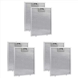 6PCS Cooker Hood Filters Metal Mesh Extractor Vent Filter 320X260mm Kitchens Hoods Oil Filter Range Hood Grease
