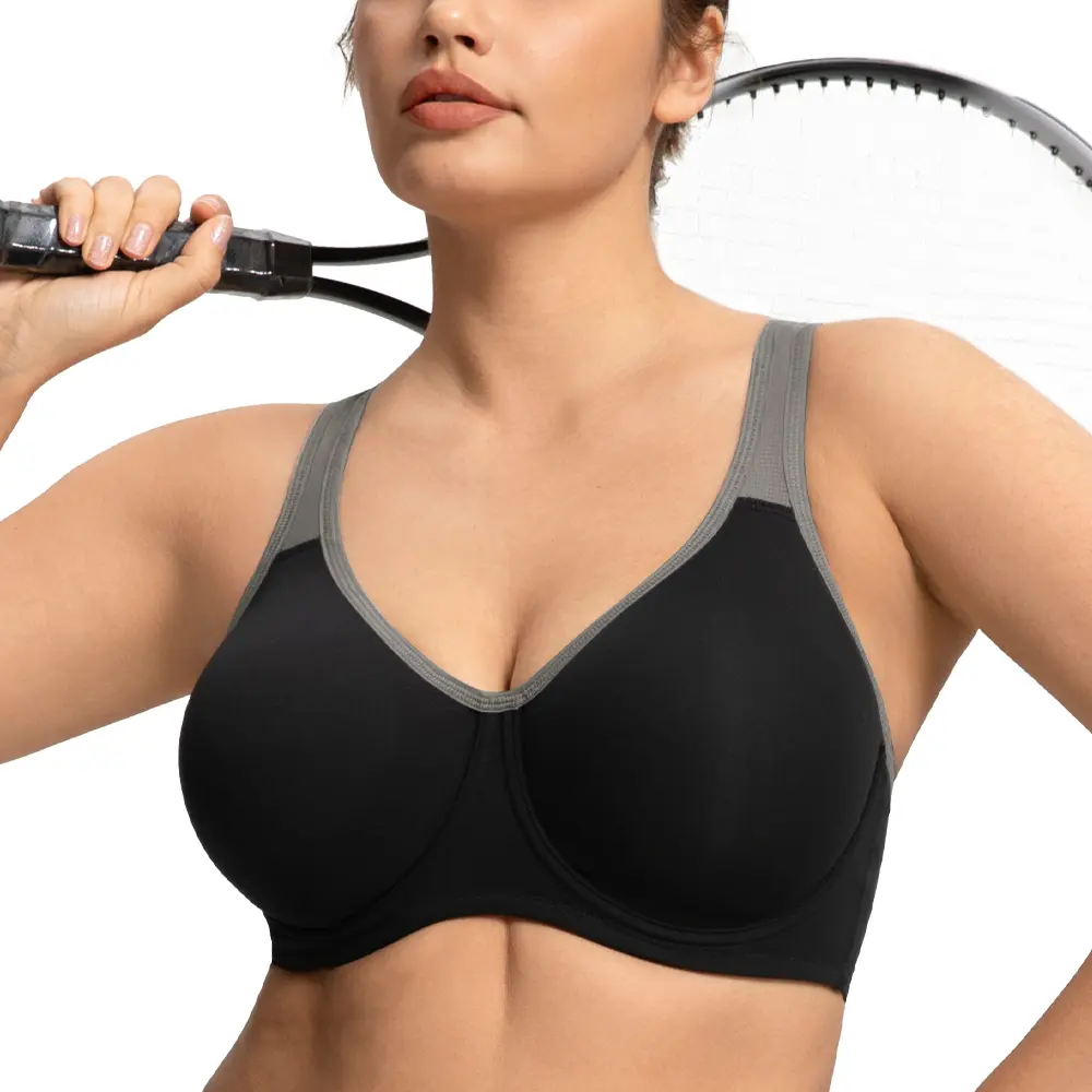 HSIA ComfyArc Hybrid Sports Bra - Activewear, Workout Bra for Plussize Women, Soft Support, Non-Padded, Unlined, Full Coverage, Wide Strap, Outside Underwire, Everyday Womenswear Training Bra Summer Athletic Wear，  #summerwins