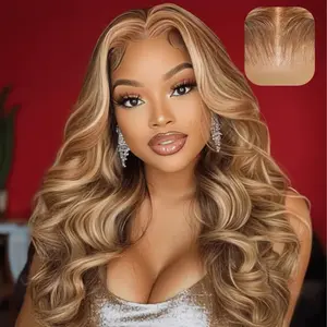 【Clearance Sale】Highlight Blonde Glueless Lace Front Wig Human Hair Water Wave 13x4 Lace Frontal Wigs Pre Everything Wet and Wavy Wig Honey Blonde