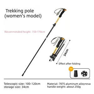 Folding hiking poles ultralight carbon fiber trekking poles professional outdoor hiking gear walking sticks climbing