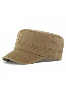 Cadet Hat Military Cap Casual Flat Cap for Men Adjustable Army Hat