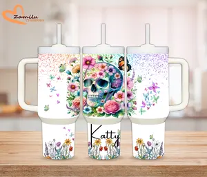 Tumbler, perfect personalized gift for Her! Portable Bottled Stylish Water Bottles Drinkware Water Bottles Mug Cup Reusable sports cup travel cup custom 40oz Flasks Washable Straw Stainless Lid Customized Lightweight Steel