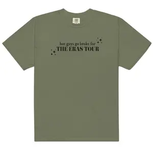 Taylor Hot Guys Go Broke for The Eras Tour T Shirt Comfort Colors Crewneck Gift for Fans, Guys, Boyfriends Glittery