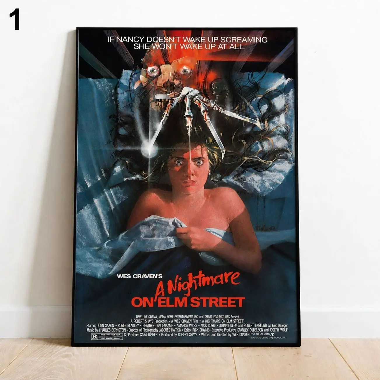 A Nightmare on Elm Street Poster, Classic Horror Movie Wall Art, Slasher Film Print, Halloween Room Decor(No frame)