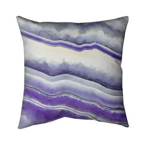 212 MAIN 5541-1616-AB40-1 16x16 in. Standard Size Purple Geode Print Pillow - Mineral Motif Textile Soft Furnishing, Contemporary Home Decor