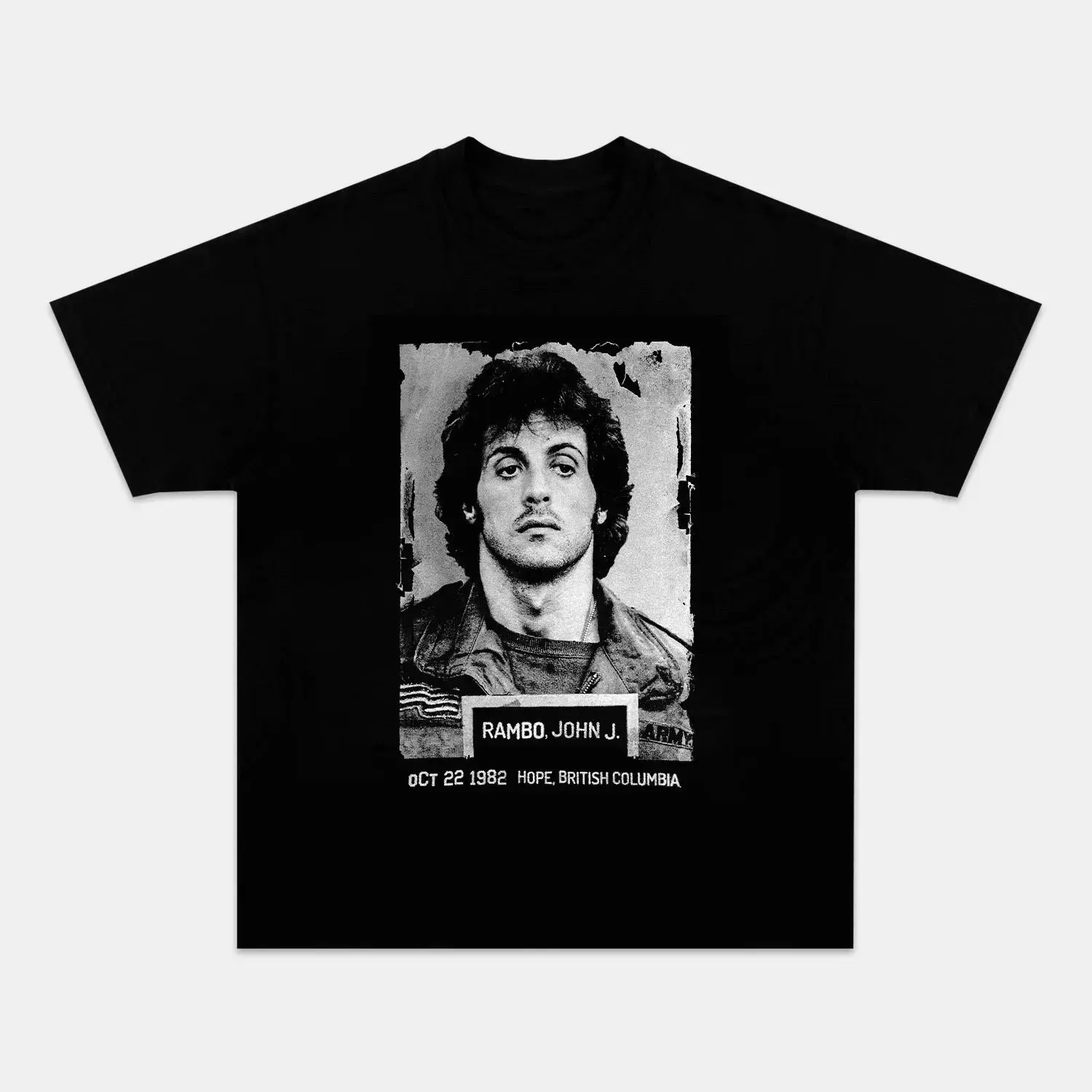 RAMBO FIRST BLOOD T-shirt, Unisex Vintage Crew Neck Regular Fit Cotton Fabric Casual Comfort Breathable Short Sleeve Funny T-shirts Fashion Men&Women's Top for Streetwear 091603