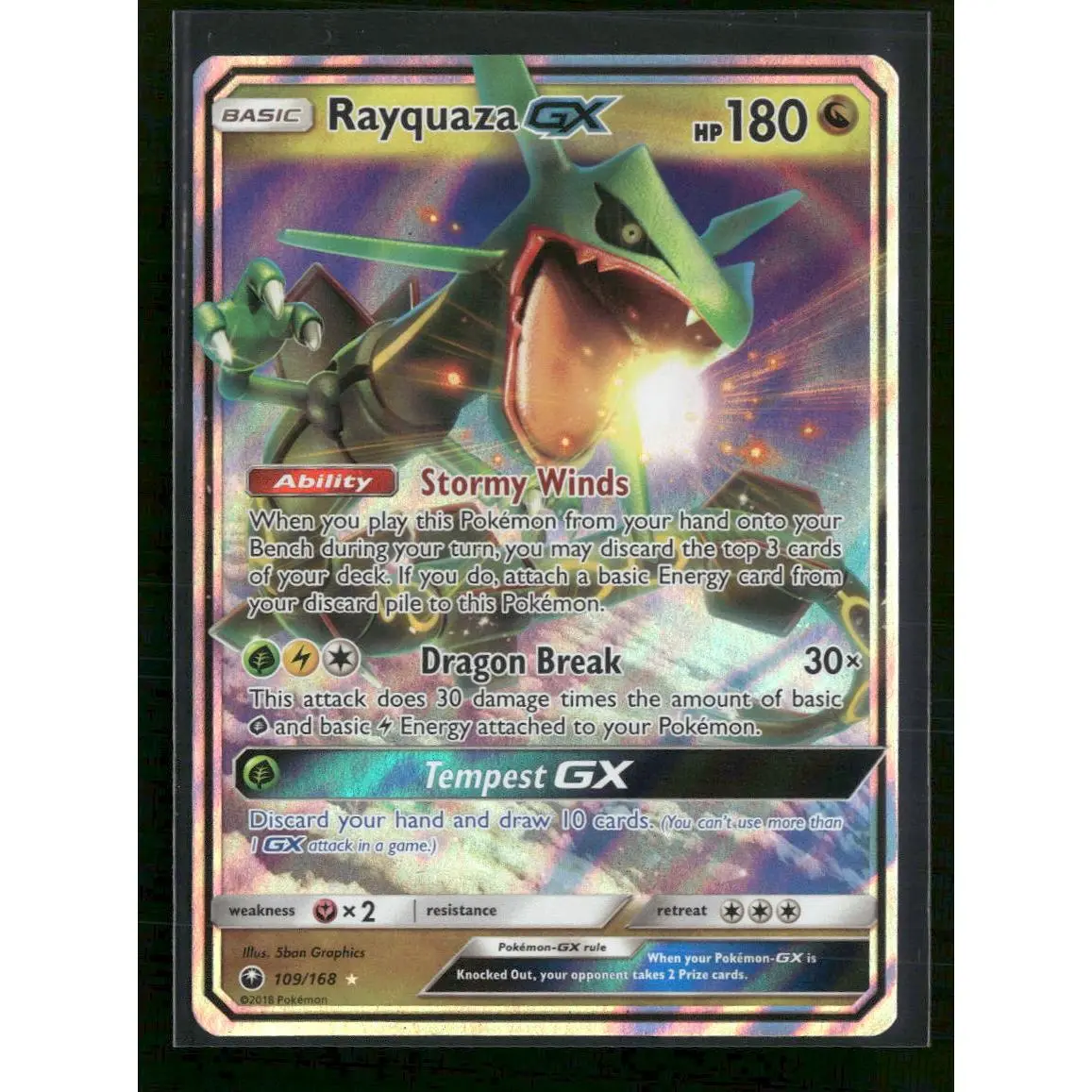 SM - Celestial Storm Rayquaza GX #109/168