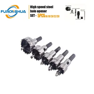 5pc Multi-Material Hole Saw Kit - HSS Anti-Rust Blades for Metal/Wood/Plastic | Easy-Change Arbor & Splinter-Free | USA Fast Ship