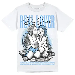 DopeSkill Graphic Tees Powder Blue 9s Streetwear Unisex Cool T-Shirt Sneaker Colour Matching Real Lover Graphic