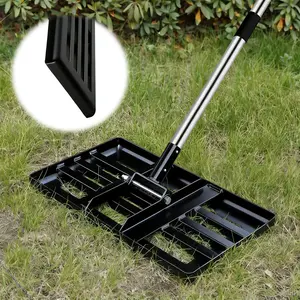 Lawn Leveling Rake 17 X 10 Inches Stainless Steel Leveling Board, Adjustable Smooth Edges for Soil and Yard Gardening