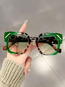 Fashionable Oval Frame Glasses, Trendy Tinted Lens Glasses for Everyday Use, Fashion Accessories for Outdoor Activities, Trendy Styling Sunglasses