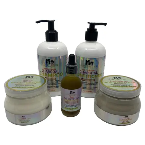 Anti-Alopecia Hair Growth Bundle - Organic Cleanser Shampoo & Conditioner, Scalp Stimulator, Nourishing Oil Control for Dry All-Texture Hair, Healthy Hair Growth Support, Restore, Hair Loss GIFTED COSMETICS WE USE OUR GIFTS TO EXPRESS