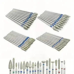 10pcs Nail Drill Bit Milling Cuticle Clean Cutter For Manicure Electric Accessories Dead Skin Remove Tool Pedicure Care Tool