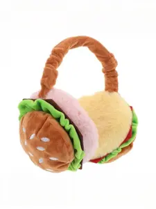 Children Cute Hamburger Ear Warmers Thermal Earmuffs for Boy Girl Foldable Design for Outdoor Activities Comfortable Ear Covers for Cold Weather Ear Protectors