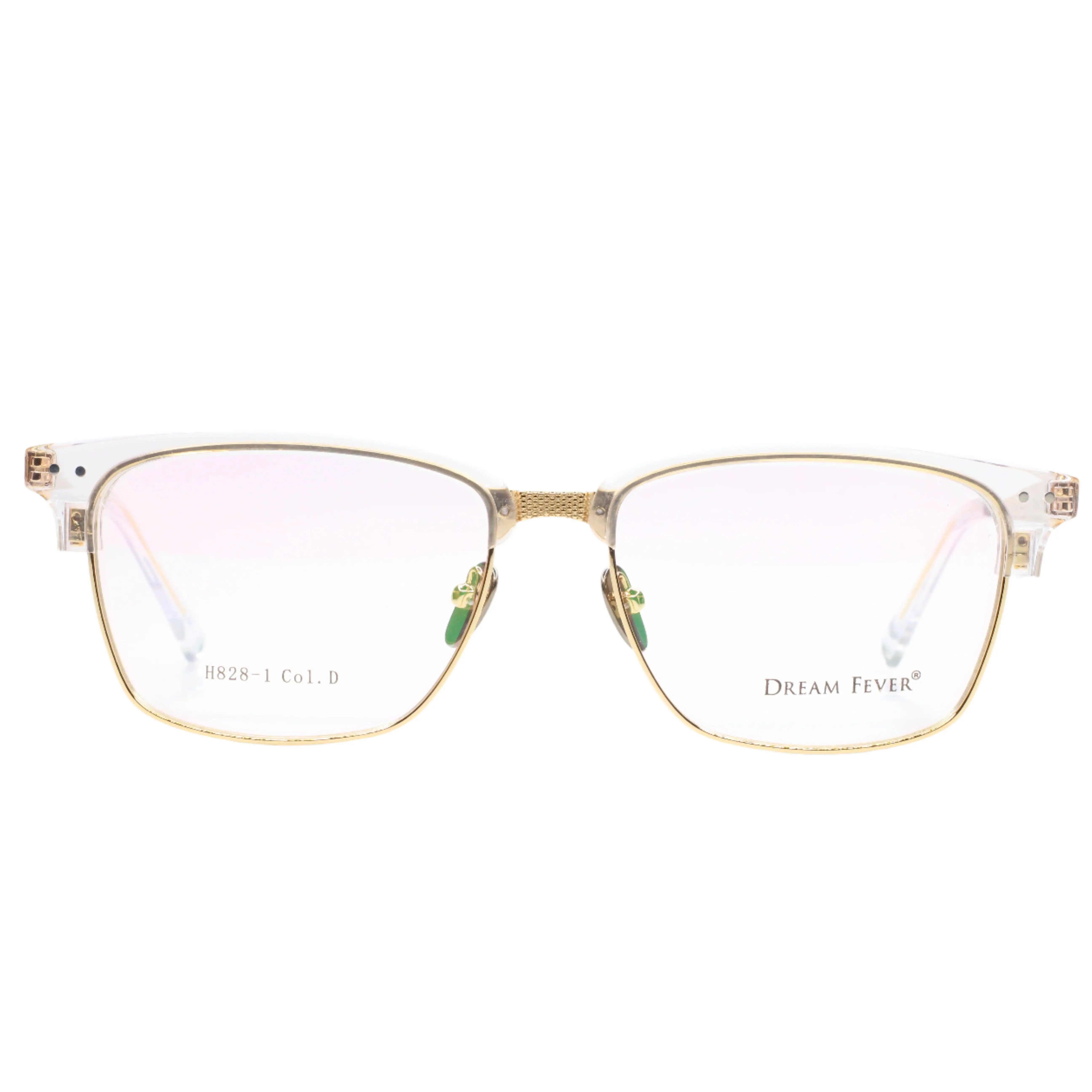 Dream Fever H828 Crystal Clear Gold Luxury Italy Eyeglasses -Ma