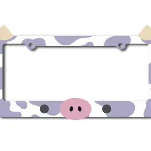 Purple Cow Friend License Frame
