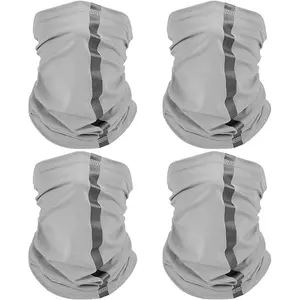 4 count  Gaiter for Men Reflective  Mask Cover, UV   Neon Balaclava Hi Vis Bandana for Work