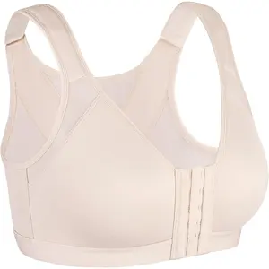 Posture Support Wireless T-Shirt Bra (38D, Pure Nude)
