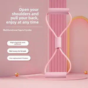8-character tension device, 8-character chest expander, yoga elastic rope, fitness stretching elastic belt, exercise, back rope, body rope