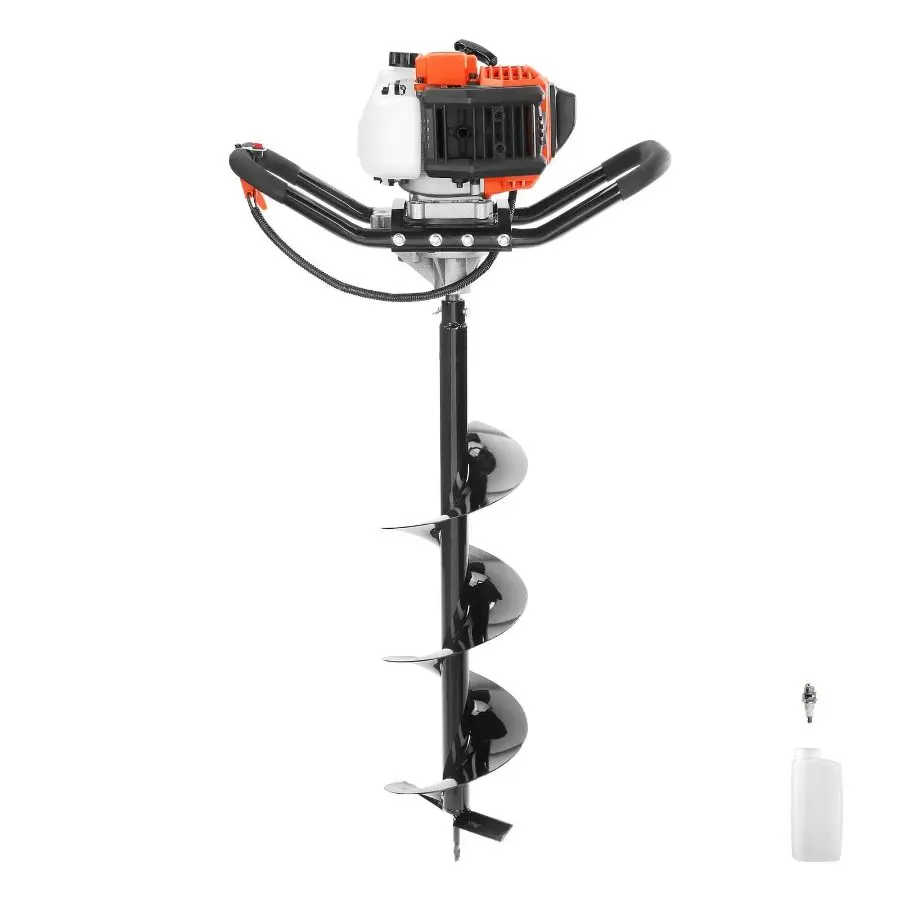 VEVOR Post Hole Digger Gas Powered, 63CC 2400W Earth Auger, Gas Auger ...