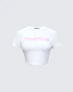 Kim White Jersey Graphic Top