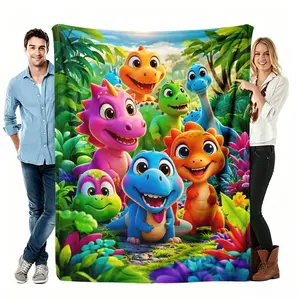 Dinosaur  Dinosaur Lovers  Soft Funny Throw  Cozy Lightweight Plush Portable Cover  For Sofa,Warm Gift For Birthday,Christmas,Multiple  dark Cute Cartoon Highland Cow 6 day star blanket Comfortable Tiger Skull iphone mesothelioma worm