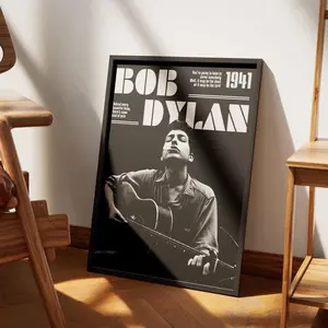 Global Bob Dylan Wall Art Unframed Poster Featuring Vintage Music Design For Home Decor And Folk Music Aficionados