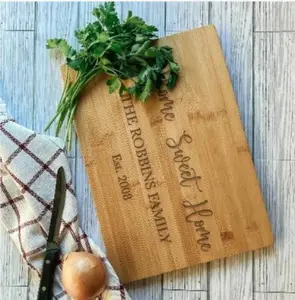 Large Personalized Custom Cutting Board Engraved Premium Wood Bamboo Chopping Kitchen Knives Cheese Customized Rectangle