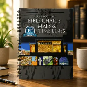 Rose Book of Bible Charts, Maps & Timelines 10th Anniversary Edition, Christian Bible Study Guide Notebook, Scripture Reference Book for Church Devotional Study, Religious Gifts for Men & Women