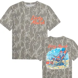 Mossy Oak Bottomland Dirty Marsh Skelly On Da Beach Tee, Dirty Marsh Original Bottomland T-shirt Gift For Him, Gift For Dad