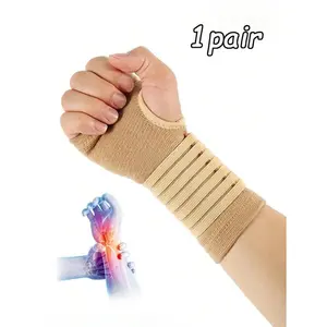 New2pcs/Pair Adjustable Elastic Bandage Wrist Guard Support Sprain Band Carpal Protector Hand Brace Accessories Sports Safety Wristband